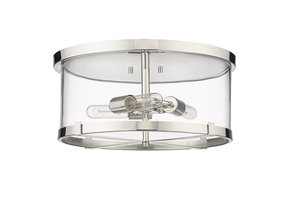 Flush Mount Z-Lite 3032F-PN Polished Nickel Callista 3 Light Flush Mount Z-Lite