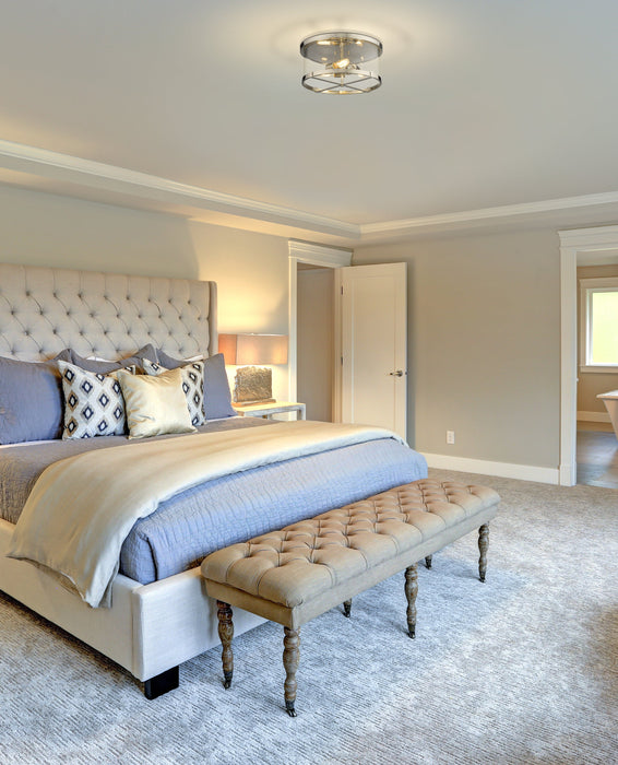 Flush Mount Z-Lite 3032F-PN Polished Nickel Callista 3 Light Flush Mount Z-Lite