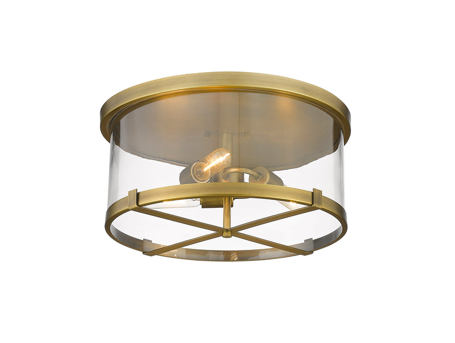 Flush Mount Z-Lite 3032F-RB Rubbed Brass Callista 3 Light Flush Mount Z-Lite