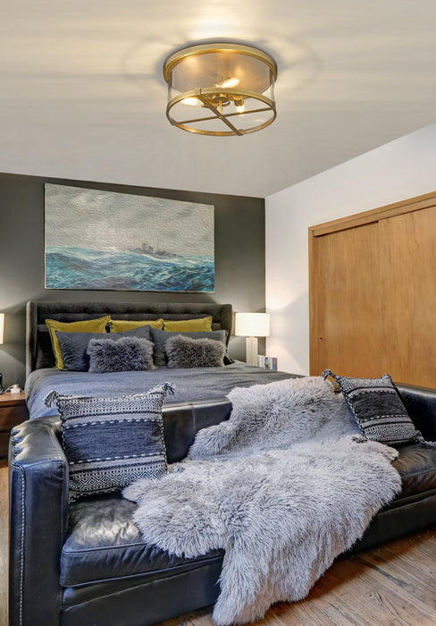 Flush Mount Z-Lite 3032F-RB Rubbed Brass Callista 3 Light Flush Mount Z-Lite