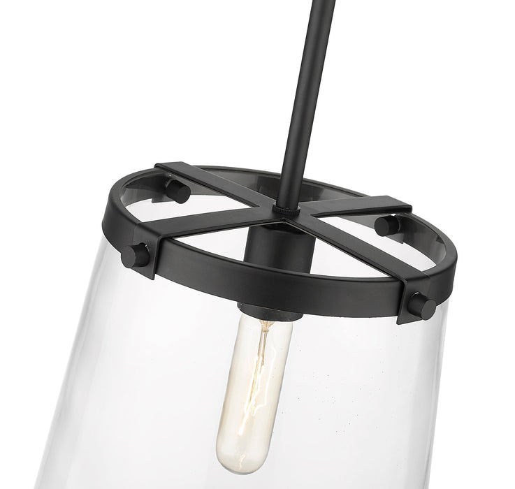 Pendant Z-Lite 3032P10-MB Matte Black Callista 1 Light Pendant Z-Lite