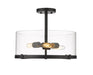 Semi Flush Mount Z-Lite 3032SF-MB Matte Black Callista 3 Light Semi Flush Mount Z-Lite