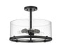 Semi Flush Mount Z-Lite 3032SF-MB Matte Black Callista 3 Light Semi Flush Mount Z-Lite