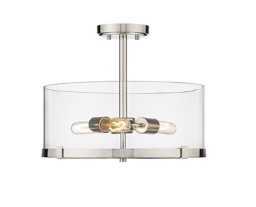 Semi Flush Mount Z-Lite 3032SF-PN Polished Nickel Callista 3 Light Semi Flush Mount Z-Lite
