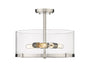 Semi Flush Mount Z-Lite 3032SF-PN Polished Nickel Callista 3 Light Semi Flush Mount Z-Lite