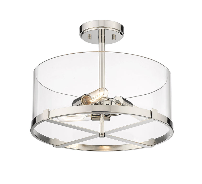 Semi Flush Mount Z-Lite 3032SF-PN Polished Nickel Callista 3 Light Semi Flush Mount Z-Lite
