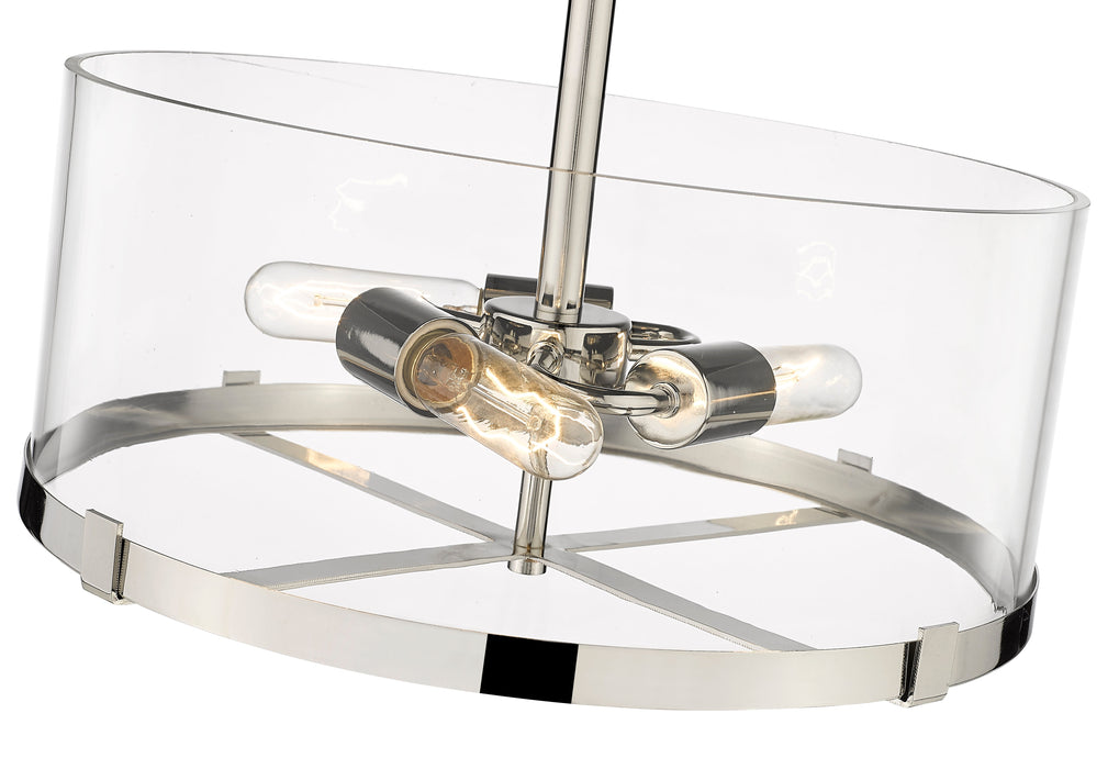 Semi Flush Mount Z-Lite 3032SF-PN Polished Nickel Callista 3 Light Semi Flush Mount Z-Lite