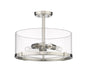 Semi Flush Mount Z-Lite 3032SF-PN Polished Nickel Callista 3 Light Semi Flush Mount Z-Lite