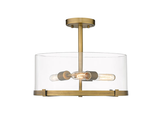 Semi Flush Mount Z-Lite 3032SF-RB Rubbed Brass Callista 3 Light Semi Flush Mount Z-Lite