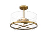 Semi Flush Mount Z-Lite 3032SF-RB Rubbed Brass Callista 3 Light Semi Flush Mount Z-Lite