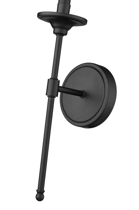 Wall Sconce Z-Lite 3033-1S-MB Matte Black Emily 1 Light Wall Sconce Z-Lite
