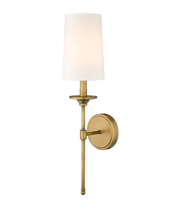 Wall Sconce Z-Lite 3033-1S-RB Rubbed Brass Emily 1 Light Wall Sconce Z-Lite