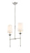 Linear Chandelier Z-Lite 3033-2L-PN Polished Nickel Emily 2 Light Linear Chandelier Z-Lite