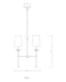 Linear Chandelier Z-Lite 3033-2L-PN Polished Nickel Emily 2 Light Linear Chandelier Z-Lite
