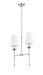 Linear Chandelier Z-Lite 3033-2L-PN Polished Nickel Emily 2 Light Linear Chandelier Z-Lite