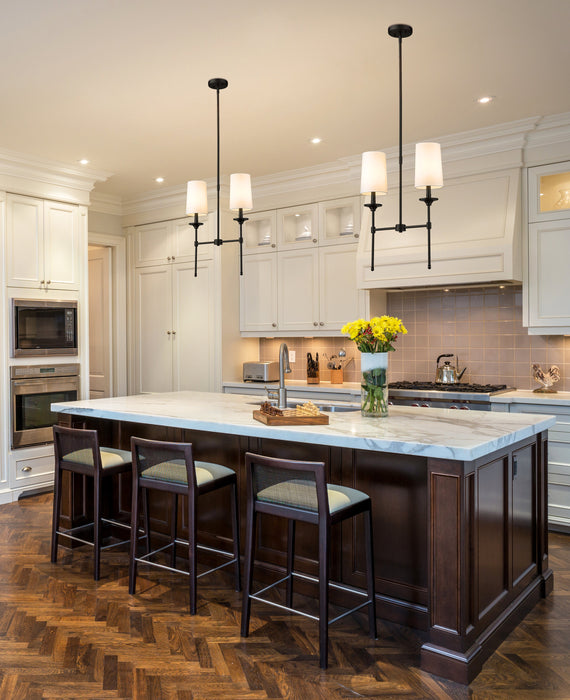 Linear Chandelier Z-Lite 3033-2L-PN Polished Nickel Emily 2 Light Linear Chandelier Z-Lite