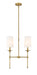 Linear Chandelier Z-Lite 3033-2L-RB Rubbed Brass Emily 2 Light Linear Chandelier Z-Lite