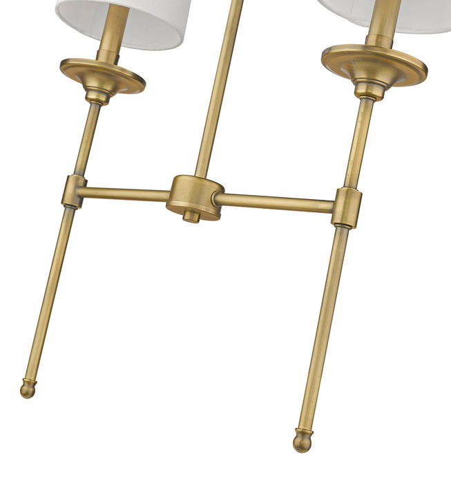 Linear Chandelier Z-Lite 3033-2L-RB Rubbed Brass Emily 2 Light Linear Chandelier Z-Lite