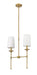 Linear Chandelier Z-Lite 3033-2L-RB Rubbed Brass Emily 2 Light Linear Chandelier Z-Lite