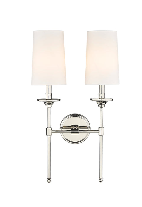 Wall Sconce Z-Lite 3033-2S-PN Polished Nickel Emily 2 Light Wall Sconce Z-Lite