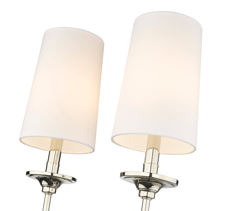 Wall Sconce Z-Lite 3033-2S-PN Polished Nickel Emily 2 Light Wall Sconce Z-Lite