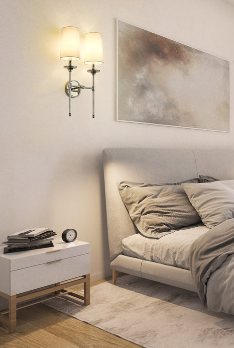 Wall Sconce Z-Lite 3033-2S-PN Polished Nickel Emily 2 Light Wall Sconce Z-Lite