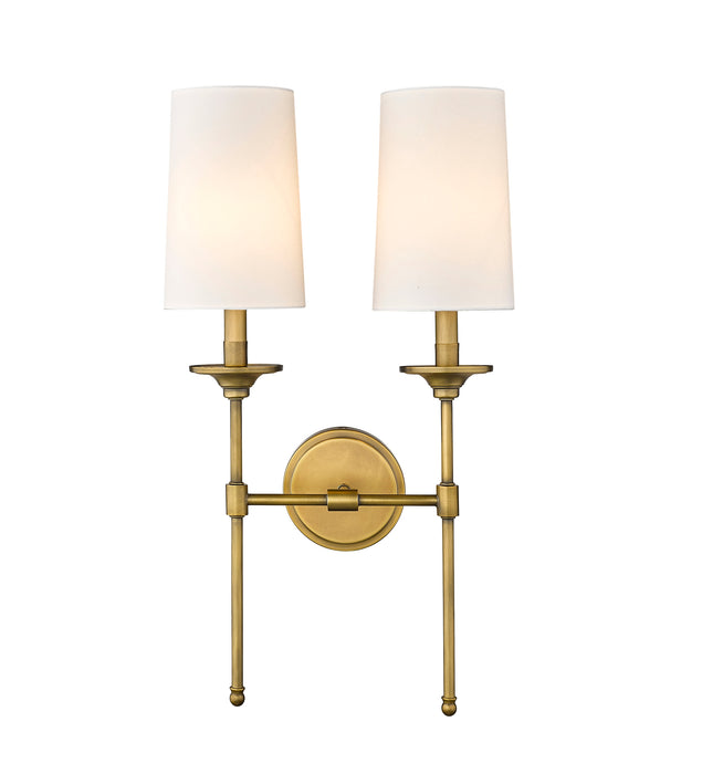 Wall Sconce Z-Lite 3033-2S-RB Rubbed Brass Emily 2 Light Wall Sconce Z-Lite