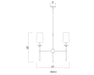 Chandelier Z-Lite 3033-5BN Brushed Nickel Emily 5 Light Chandelier Z-Lite