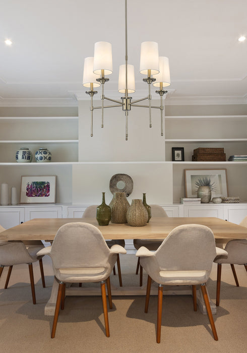 Chandelier Z-Lite 3033-5BN Brushed Nickel Emily 5 Light Chandelier Z-Lite