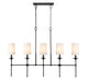 Linear Chandelier Z-Lite 3033-5L-MB Matte Black Emily 5 Light Linear Chandelier Z-Lite