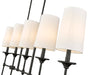 Linear Chandelier Z-Lite 3033-5L-MB Matte Black Emily 5 Light Linear Chandelier Z-Lite