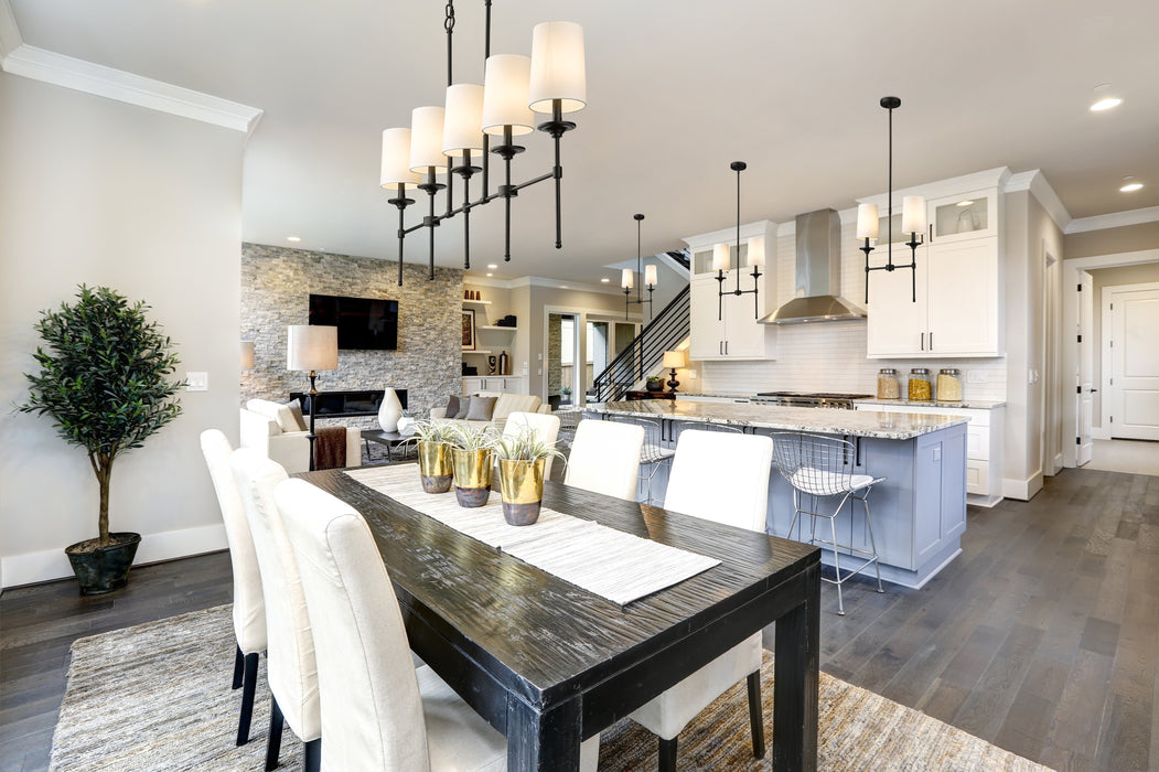 Linear Chandelier Z-Lite 3033-5L-MB Matte Black Emily 5 Light Linear Chandelier Z-Lite