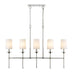 Linear Chandelier Z-Lite 3033-5L-PN Polished Nickel Emily 5 Light Linear Chandelier Z-Lite