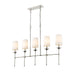 Linear Chandelier Z-Lite 3033-5L-PN Polished Nickel Emily 5 Light Linear Chandelier Z-Lite