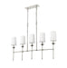Linear Chandelier Z-Lite 3033-5L-PN Polished Nickel Emily 5 Light Linear Chandelier Z-Lite