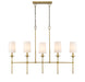 Linear Chandelier Z-Lite 3033-5L-RB Rubbed Brass Emily 5 Light Linear Chandelier Z-Lite