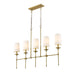 Linear Chandelier Z-Lite 3033-5L-RB Rubbed Brass Emily 5 Light Linear Chandelier Z-Lite