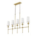 Linear Chandelier Z-Lite 3033-5L-RB Rubbed Brass Emily 5 Light Linear Chandelier Z-Lite