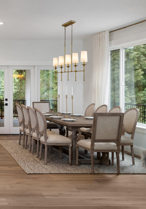 Linear Chandelier Z-Lite 3033-5L-RB Rubbed Brass Emily 5 Light Linear Chandelier Z-Lite