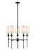 Chandelier Z-Lite 3033-5MB Matte Black Emily 5 Light Chandelier Z-Lite