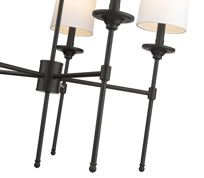 Chandelier Z-Lite 3033-5MB Matte Black Emily 5 Light Chandelier Z-Lite