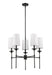 Chandelier Z-Lite 3033-5MB Matte Black Emily 5 Light Chandelier Z-Lite