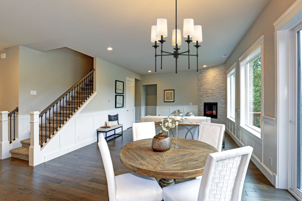 Chandelier Z-Lite 3033-5MB Matte Black Emily 5 Light Chandelier Z-Lite