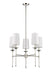 Chandelier Z-Lite 3033-5PN Polished Nickel Emily 5 Light Chandelier Z-Lite