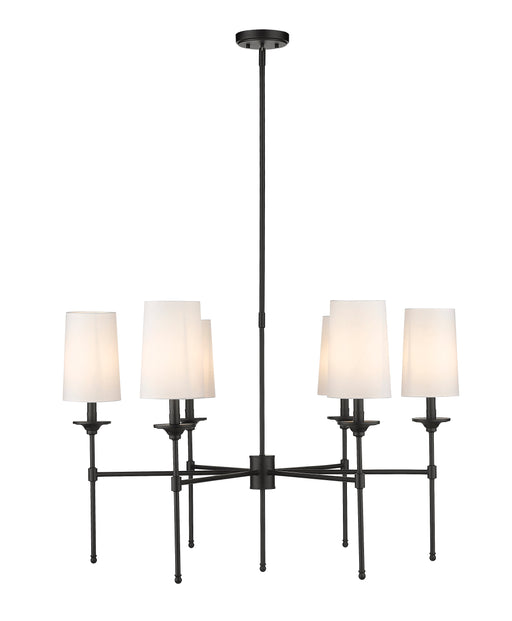 Chandelier Z-Lite 3033-6MB Matte Black Emily 6 Light Chandelier Z-Lite