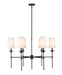 Chandelier Z-Lite 3033-6MB Matte Black Emily 6 Light Chandelier Z-Lite