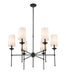 Chandelier Z-Lite 3033-6MB Matte Black Emily 6 Light Chandelier Z-Lite