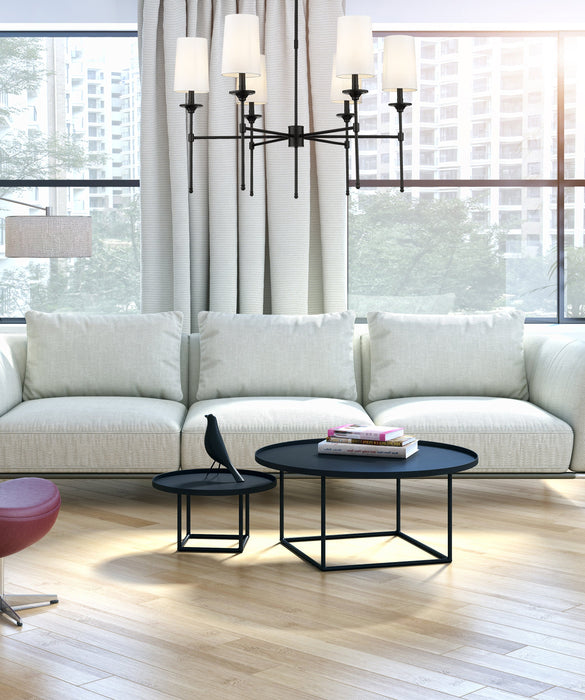 Chandelier Z-Lite 3033-6MB Matte Black Emily 6 Light Chandelier Z-Lite