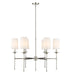 Chandelier Z-Lite 3033-6PN Polished Nickel Emily 6 Light Chandelier Z-Lite