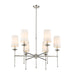 Chandelier Z-Lite 3033-6PN Polished Nickel Emily 6 Light Chandelier Z-Lite